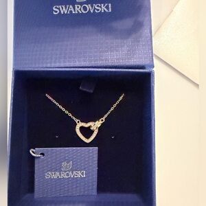 Swarovski Infinity Heart White Crystal Rose-Gold Necklace -NWT